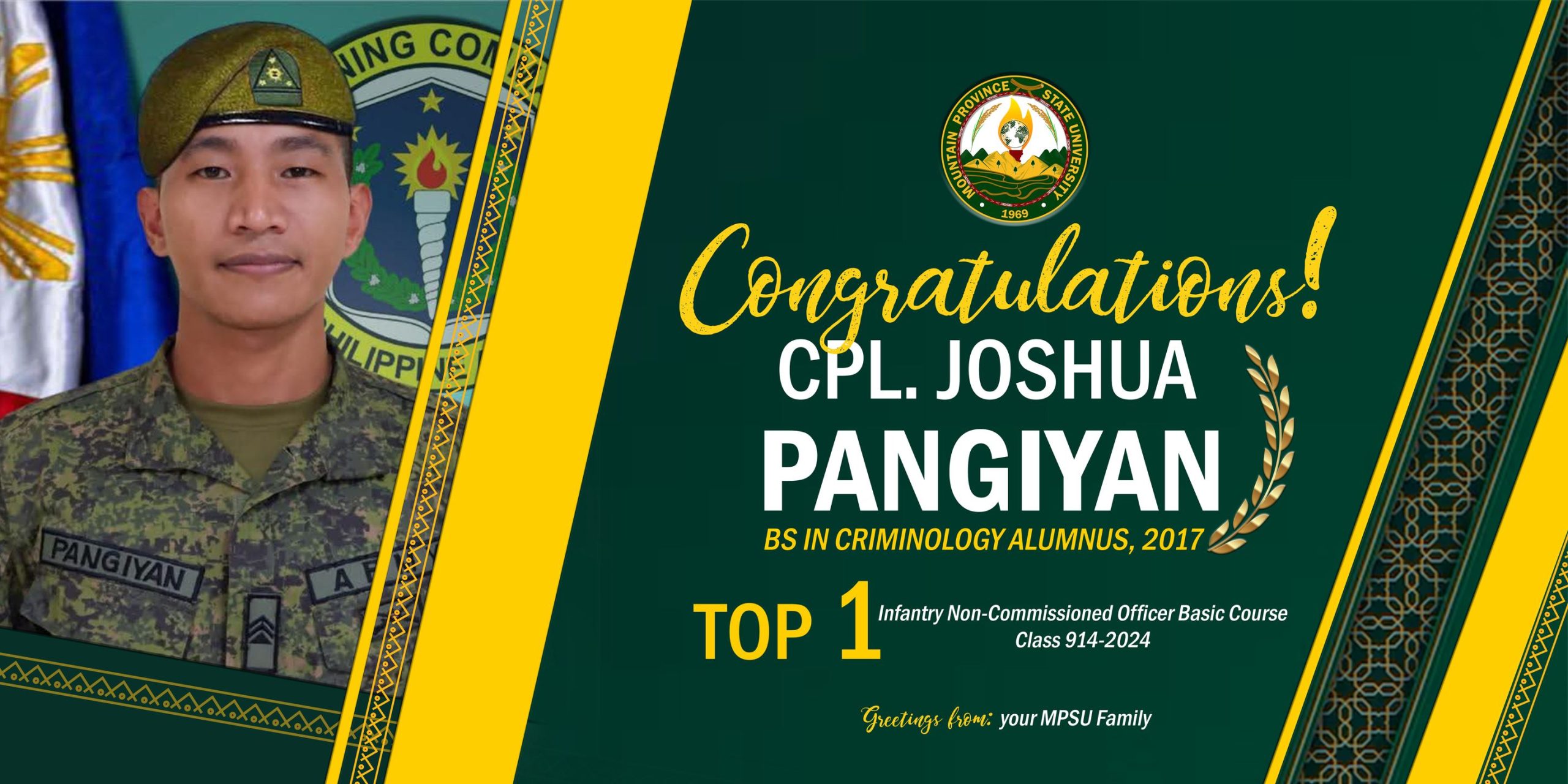 𝗖𝗢𝗡𝗚𝗥𝗔𝗧𝗨𝗟𝗔𝗧𝗜𝗢𝗡𝗦| MPSU Alumnus Tops INCOBC Class 914-2024 - Mountain ...