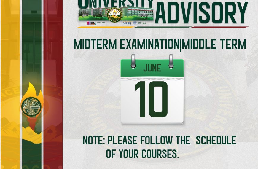Middle Term Exams Begin Tomorrow, June 10