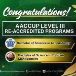 BS Accountancy and BS Tourism Management Earn Level III Re-Accreditation Status