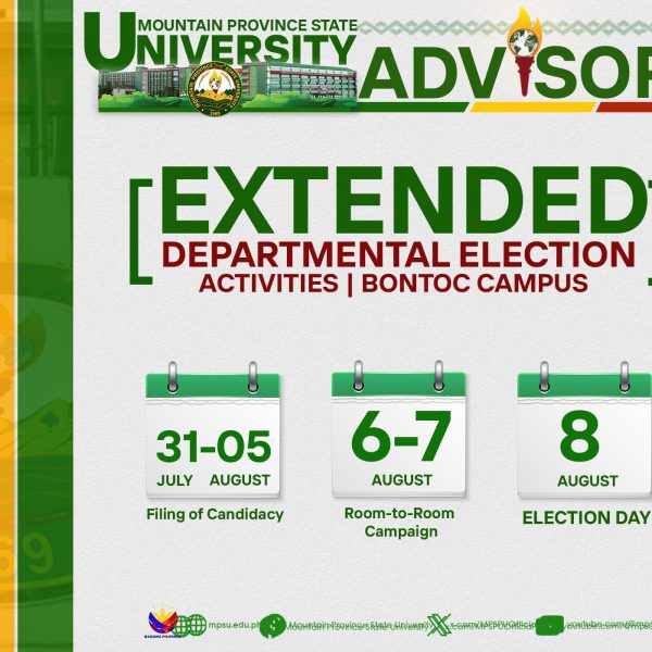 Filing of Candidacy Extended for Dept. Elections