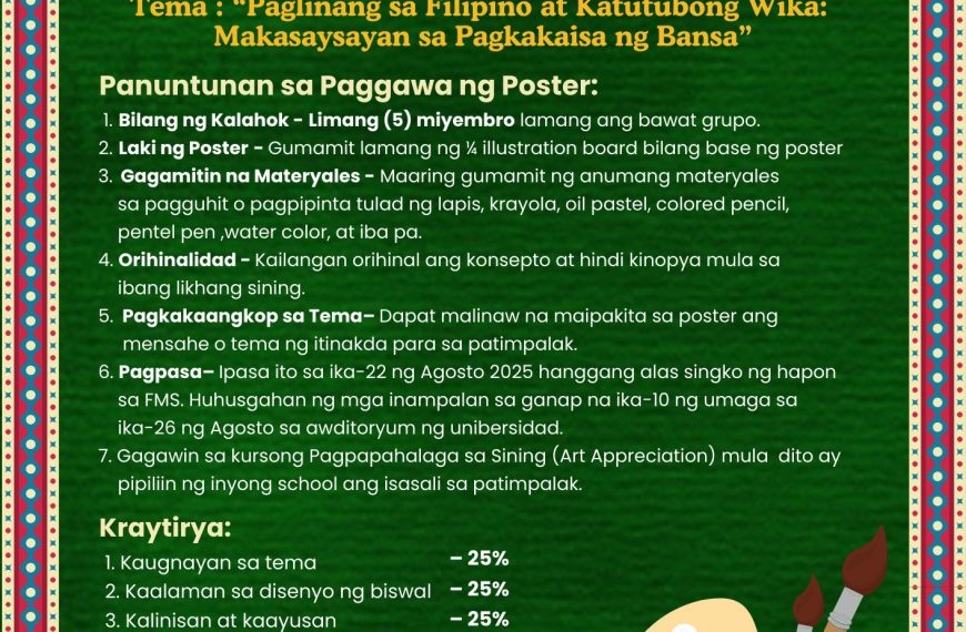 Join MPSU’s Buwan ng Wika Competitions