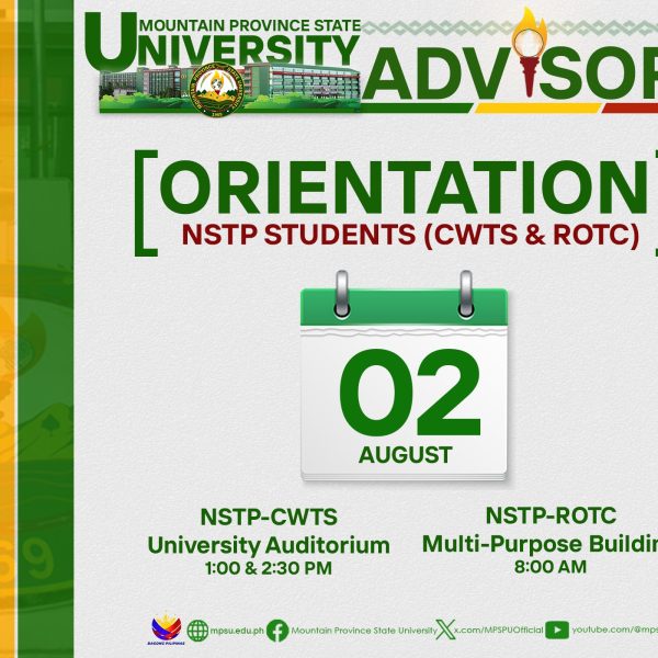 NSTP General Orientation – Aug 2