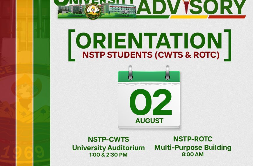 NSTP General Orientation – Aug 2