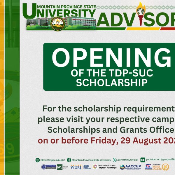 OPENING OF THE TDP-SUC SCHOLARSHIP
