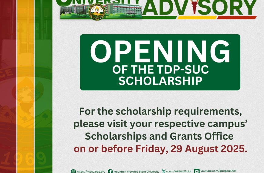 OPENING OF THE TDP-SUC SCHOLARSHIP