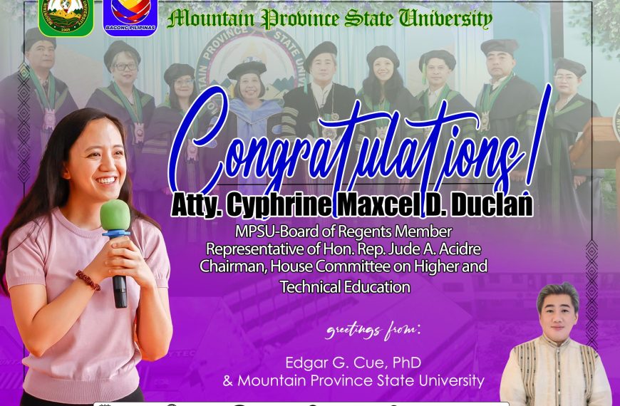 Atty. Cyphrine Duclan Designated to MPSU Board of Regents