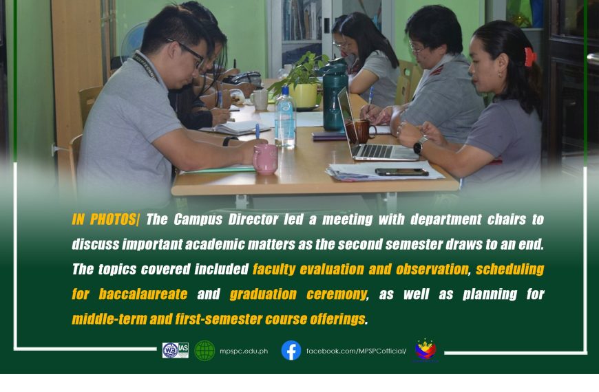 Campus Director Chairs Meeting on Academic End-of-Semester Matters