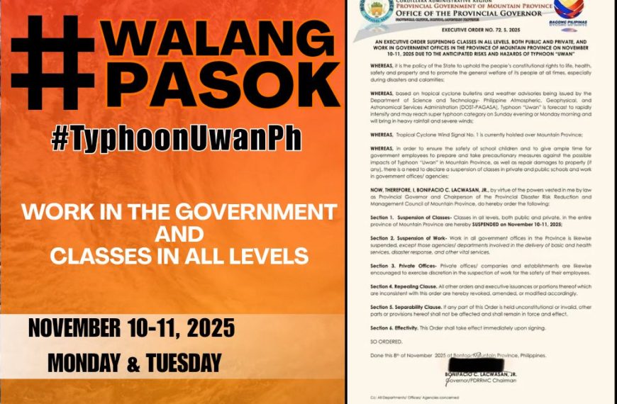 WALANG PASOK: NOVEMBER 10โ11, 2025