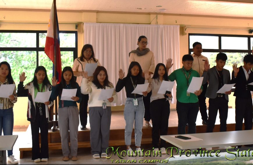 New set of SSC Officers for MPSU Tadian campus for AY 2024-2025 take oath