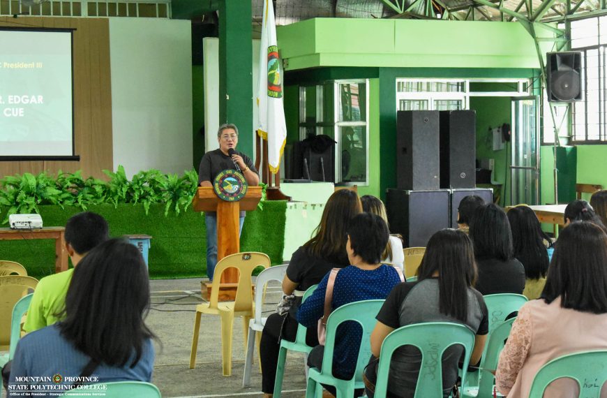 Inspiring Orientation Address by MPSPC President Dr. Edgar G. Cue