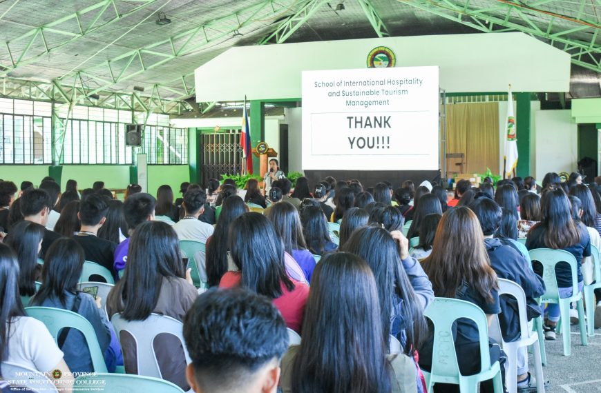 Dr. Sia-ed Represents President Cue at Hospitality & Tourism Orientation