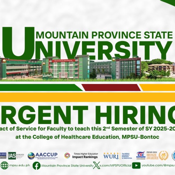 MPSU-Bontoc Announces Urgent Hiring of 41 RLE Clinical Instructors