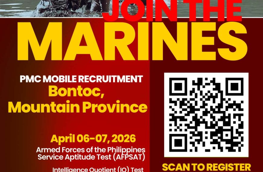 𝘽𝙚 𝙊𝙣𝙚 𝙤𝙛 𝙩𝙝𝙚 𝙁𝙚𝙬 || The Philippine Marine Corps brings its Mobile Recruitment to Bontoc, Mountain Province.