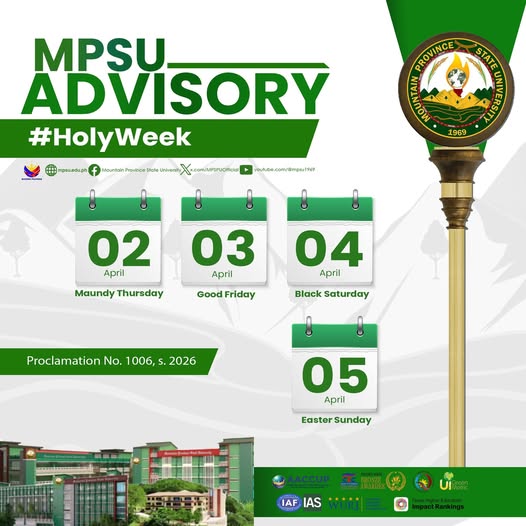 Advisory: Long Weekend Break for Holy Week