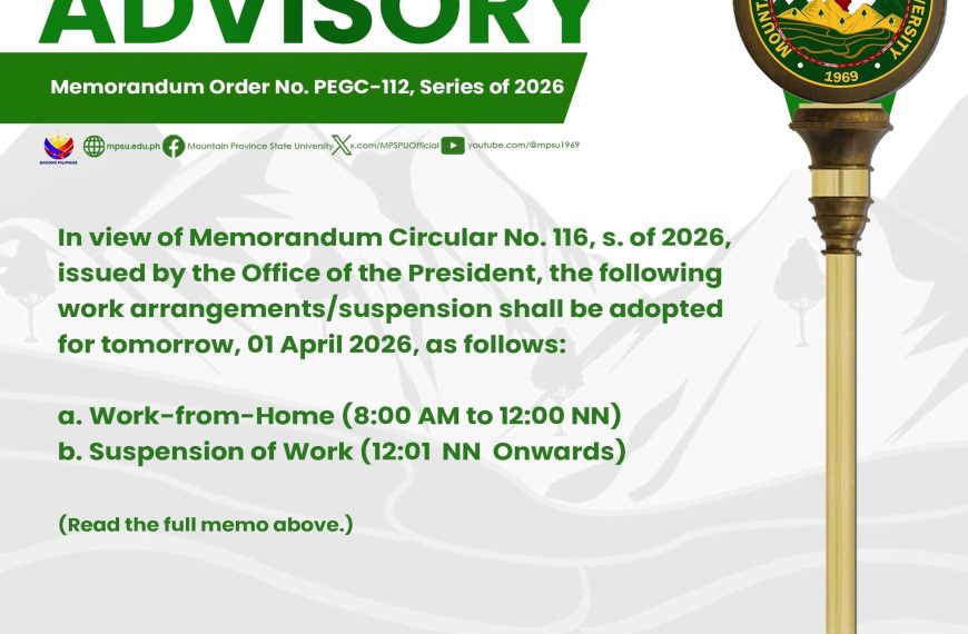 Advisory: Work-from-Home and Suspension of Work (April 1, 2026)