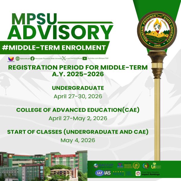 ADVISORY| ENROLMENT SCHEDULE FOR MIDDLE-TERM AY 2025-2026