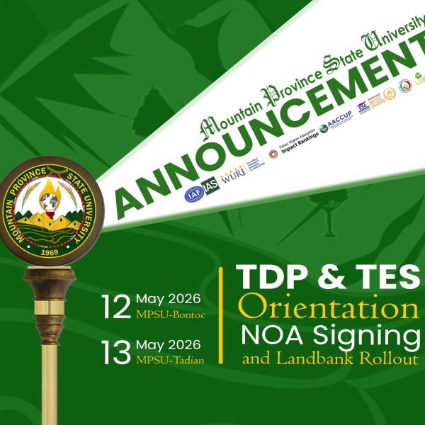 Announcement: Orientation and NOA Signing for TDP & TES Grantees