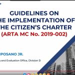 Orientation on RA 11032 and ARTA Compliance