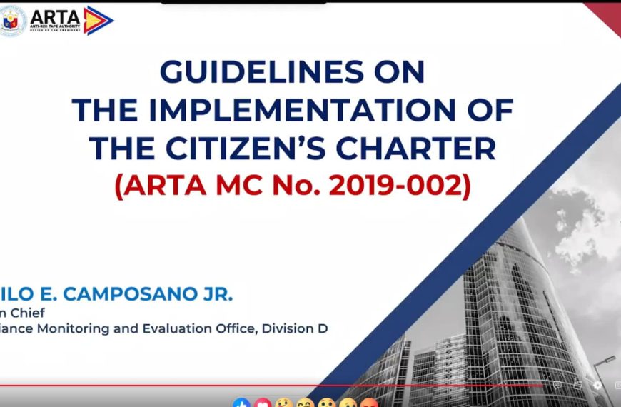 Orientation on RA 11032 and ARTA Compliance