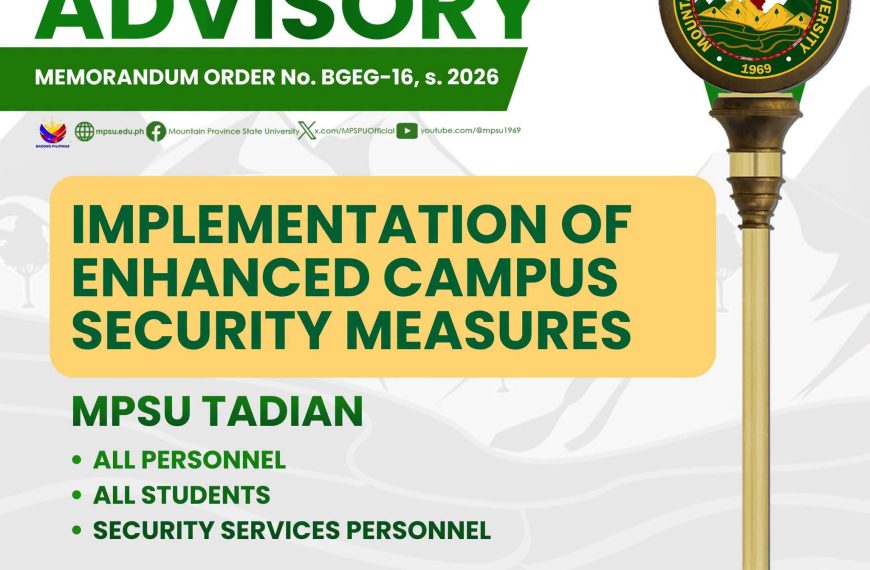 ADVISORY || IMPLEMENTATION OF ENHANCED CAMPUS SECURITY MEASURES