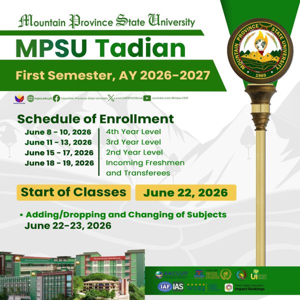 ENROLLMENT SCHEDULE & PROCEDURE | MPSU Tadian Campus | First Semester, AY 2026-2027