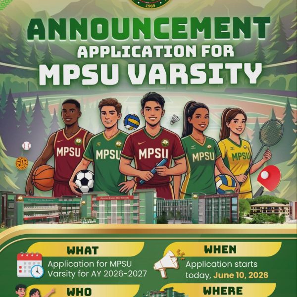 CALL FOR APPLICANTS: MPSU VARSITY FOR AY 2026–2027