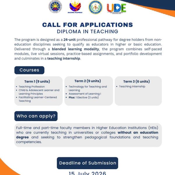Application Extended: Diploma in Teaching at WVSU