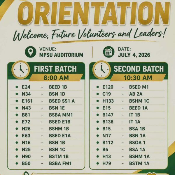 NSTP-CWTS Orientation | July 4, 2026
