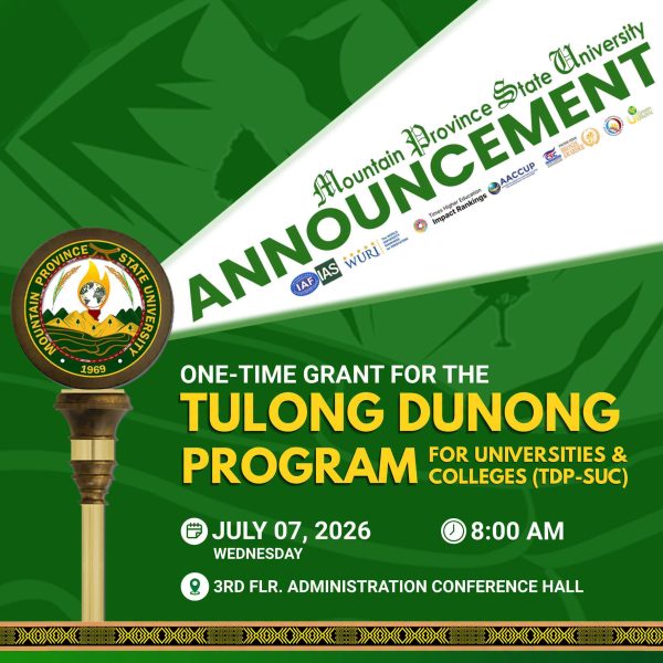 Orientation and Disbursement for One-Time Grant TDP-SUC beneficiaries