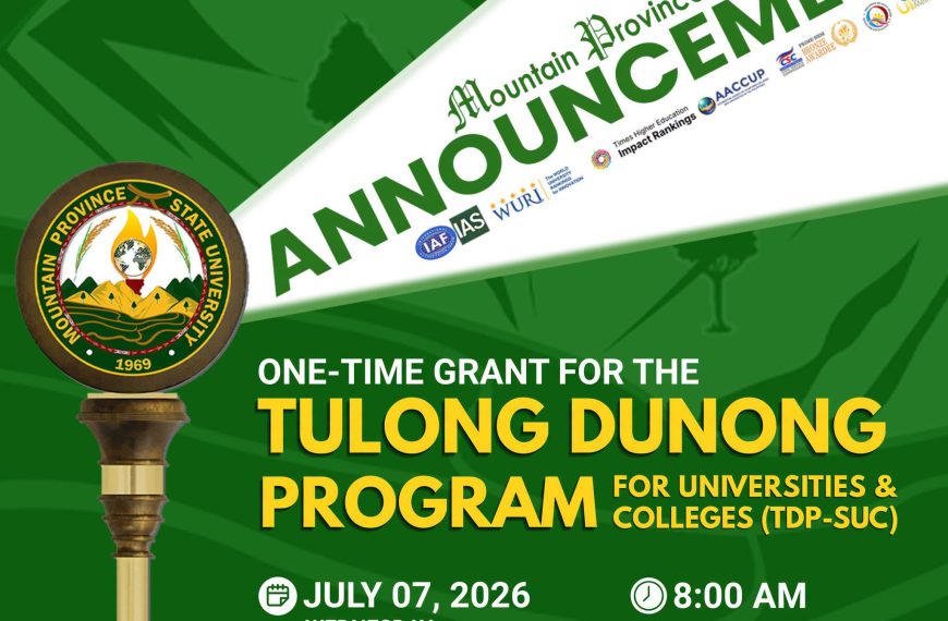 Orientation and Disbursement for One-Time Grant TDP-SUC beneficiaries