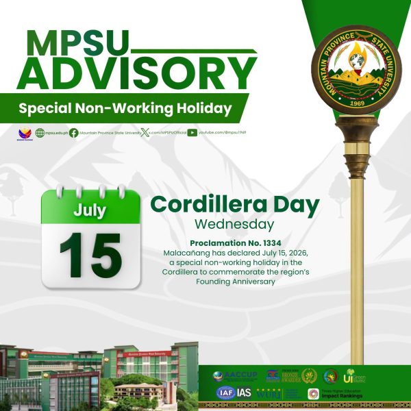 Holiday Advisory: Cordillera Day Celebration at MPSU