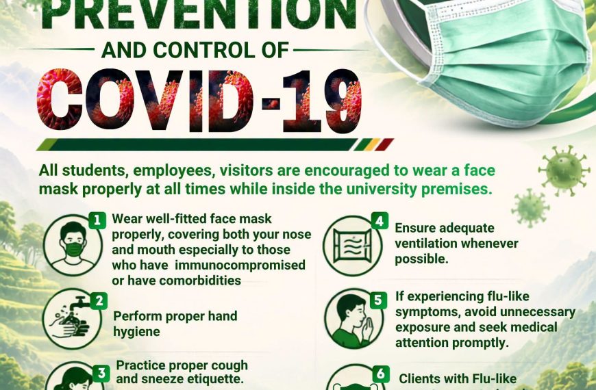MPSU Health Advisory: Wear Face Masks, Stay Safe