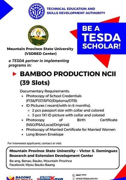 FREE TESDA SCHOLARSHIP & TRAINING OPPORTUNITIES