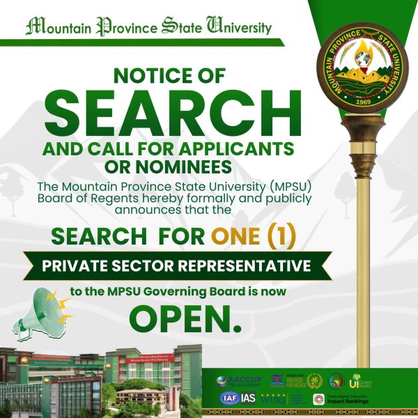 NOTICE OF SEARCH AND CALL FOR APPLICANTS OR NOMINEES