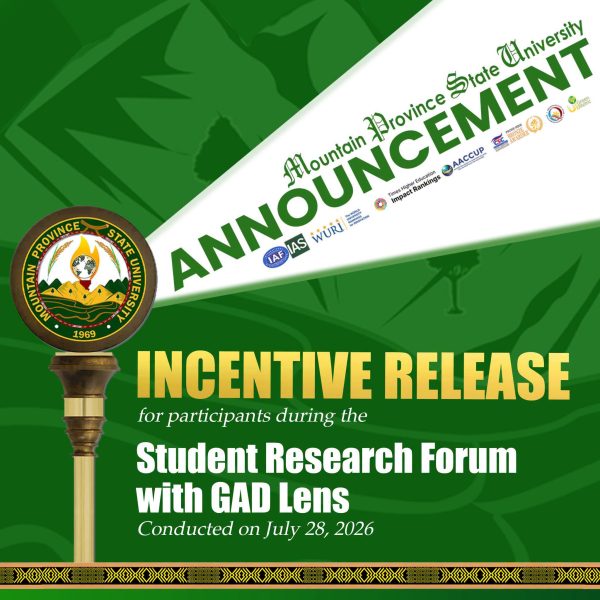 Incentive Release for Student Research Forum with GAD Lens Participants