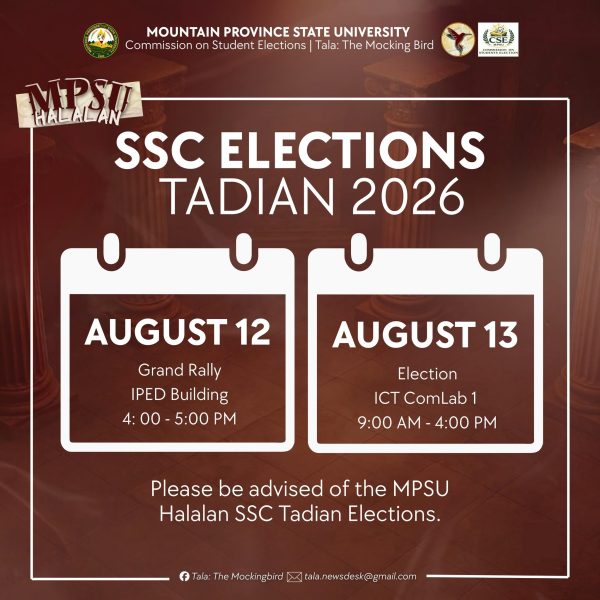 SSC Elections Tadian 2026: Schedule of Activities