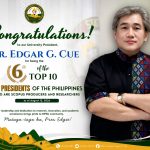 Congratulations, Prexy Cue! Top 6 SUC President in Scopus Research