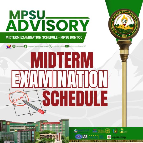 ADVISORY || MIDTERM EXAMINATION SCHEDULE