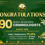 Congratulations to MPSU’s 90 Newly Registered Criminologists!