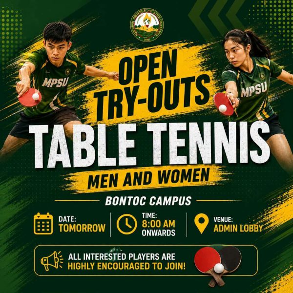 MPSU Table Tennis is now OPEN Try-Outs