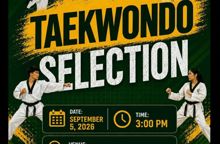 TAEKWONDO SELECTION | Calling All Aspiring Varsity Athletes!
