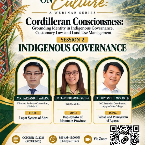 MPSU Hosts Webinar on Indigenous Governance and Cordilleran Identity