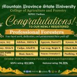 CONGRATULATIONS || MPSU congratulates its newly registered professional foresters!