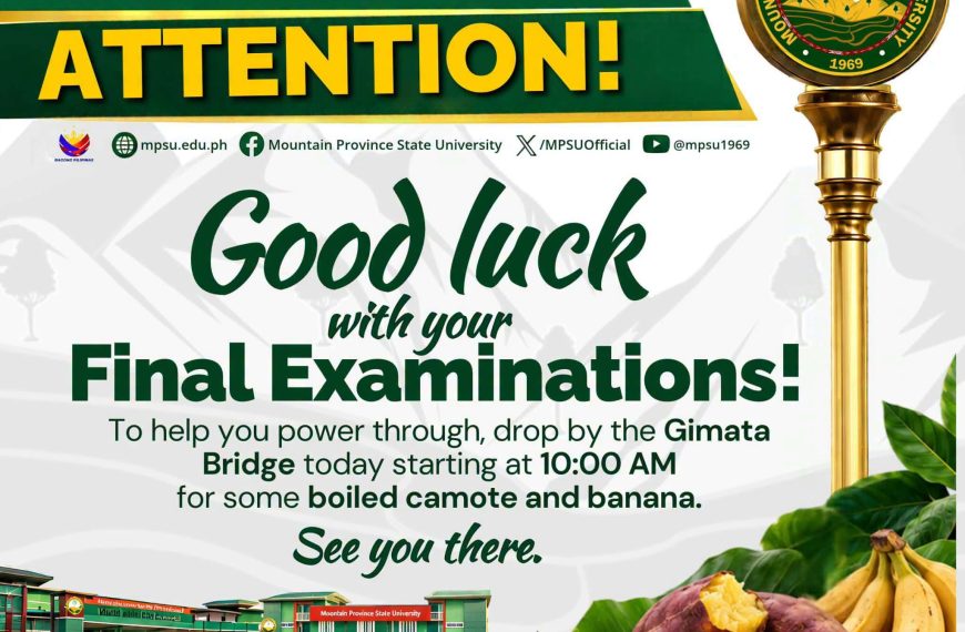 Fuel Your Finals: Free Camote and Banana Station at Gimata Bridge